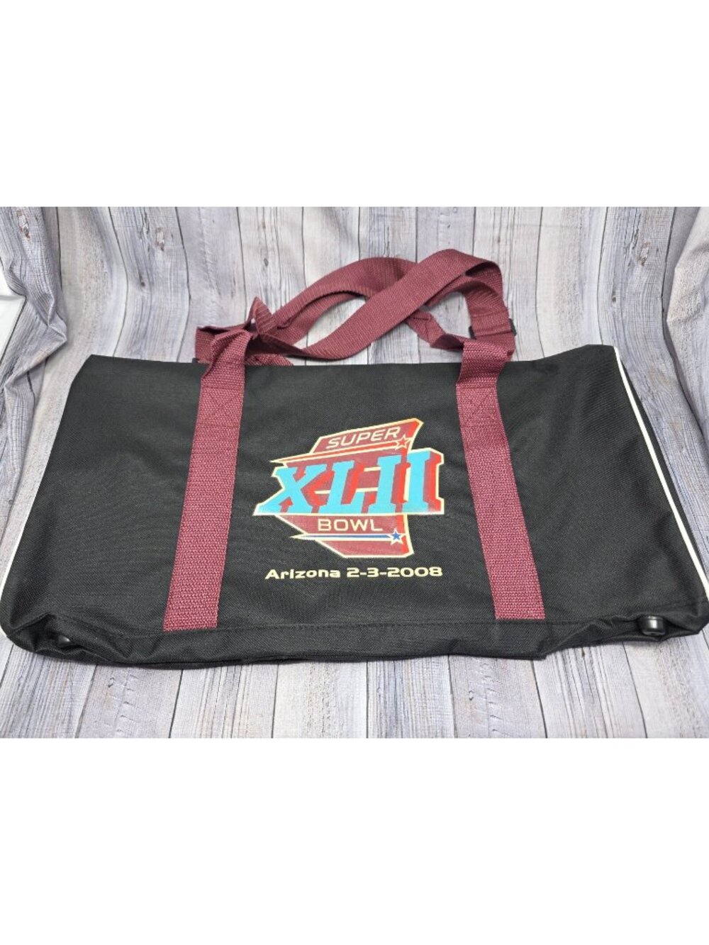 Super Bowl XLII 42 Arizona Giants Patriots Duffle Bag 2008 Souvenir Big Game NFL